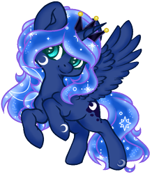 Size: 638x732 | Tagged: safe, artist:angelamusic13, princess luna, alicorn, pony, base used, chibi, crown, jewelry, regalia, simple background, solo, transparent background