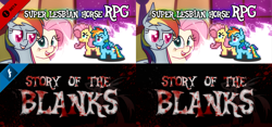 Size: 920x430 | Tagged: safe, fluttershy, rainbow dash, pegasus, pony, game, steam, steam (software), story of the blanks, super lesbian horse rpg