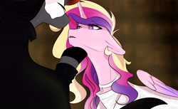 Size: 5894x3607 | Tagged: safe, artist:lunastyczna, artist:tynka, king sombra, princess cadance, alicorn, pony, unicorn, animatic, clothes, cover, dress, female, infidelity, male, phantom of the opera, shipping, somdance, straight