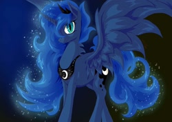 Size: 1920x1357 | Tagged: safe, artist:definisher, princess luna, alicorn, pony, cutie mark, female, mare, slit eyes, solo