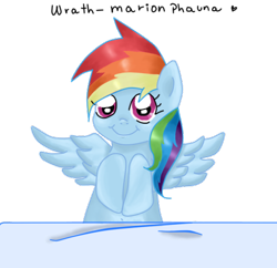 Size: 472x457 | Tagged: safe, artist:wrath-marionphauna, derpibooru import, rainbow dash, pegasus, pony, bed, happy, simple background, solo, transparent background, waking up