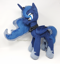 Size: 1405x1500 | Tagged: safe, artist:hipsterowlet, princess luna, pony, irl, photo, plushie, solo