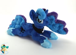 Size: 2560x1847 | Tagged: safe, artist:gingerale2016, princess luna, alicorn, pony, irl, photo, plushie, prone, solo