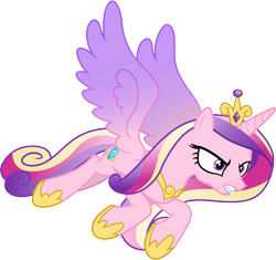 Size: 3197x3000 | Tagged: safe, artist:cloudyglow, princess cadance, alicorn, pony, best gift ever, female, flying, simple background, solo, transparent background, vector