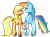 Size: 1566x1152 | Tagged: safe, artist:homicidalmary, derpibooru import, applejack, rainbow dash, earth pony, pegasus, pony, appledash, blushing, female, lesbian, shipping, smiling