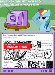 Size: 563x771 | Tagged: safe, rainbow dash, pegasus, pony, exploitable meme, gamerdash, meme, nintendo, obligatory pony, tv meme