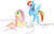 Size: 930x600 | Tagged: safe, artist:crystalsonatica, derpibooru import, fluttershy, rainbow dash, pegasus, pony, christmas lights