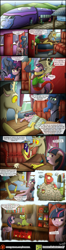 Size: 1000x3769 | Tagged: safe, artist:bonaxor, big macintosh, discord, princess luna, rainbow dash, twilight sparkle, twilight sparkle (alicorn), oc, alicorn, pegasus, pony, comic:journey to the lunar republic, cloven hooves, comic, glasses, letter, train