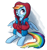 Size: 1000x1055 | Tagged: safe, artist:king-kakapo, rainbow dash, pegasus, pony, clothes, hoodie, sitting, solo