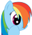 Size: 9991x10737 | Tagged: safe, artist:yeswecanstudio, rainbow dash, pegasus, pony, absurd resolution, circular actions, eating, mane, nom, simple background, solo, taste the rainbow, transparent background, vector, wat