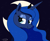 Size: 2810x2315 | Tagged: safe, artist:taurson, princess luna, alicorn, pony, crescent moon, female, mare, moon, night, smiling, solo