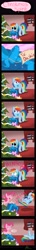 Size: 1417x9800 | Tagged: dead source, safe, artist:lolepopenon, derpibooru import, pinkie pie, rainbow dash, earth pony, pegasus, pony, caught, christmas, christmas tree, comic, duo, holiday, present, screaming, tree