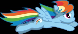 Size: 1334x598 | Tagged: safe, artist:sasukex125, rainbow dash, pegasus, pony, blue coat, female, mare, multicolored mane, solo, vector