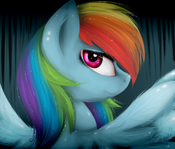 Size: 1000x850 | Tagged: safe, artist:iemeii, rainbow dash, pegasus, pony, bust, female, heart eyes, mare, portrait, smiling, solo, wingding eyes