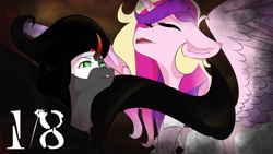 Size: 1920x1080 | Tagged: safe, artist:dixierarity, king sombra, princess cadance, alicorn, pony, unicorn, animatic, curved horn, female, horn, infidelity, male, mask, phantom of the opera, polish, shipping, somdance, straight, youtube link