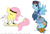 Size: 889x600 | Tagged: safe, artist:rainbow-smashed, angel bunny, fluttershy, rainbow dash, bat pony, wolf, 14th century, bat ponified, cosplay, cute, dashabetes, feminism, flutterbat, gaiters, middle ages, nausicaa of the valley of the wind, ponified, post-apocalyptic, princess mononoke, race swap, rainbow sass, san, shyabetes, species swap