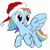 Size: 4000x4000 | Tagged: safe, artist:caumen, rainbow dash, pegasus, pony, absurd resolution, hat, solo