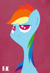 Size: 2238x3228 | Tagged: safe, artist:fluttershythekind, rainbow dash, pegasus, pony, bust, solo