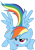 Size: 3129x4506 | Tagged: safe, artist:quanno3, rainbow dash, pegasus, pony, absurd resolution, simple background, solo, transparent background, vector