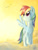 Size: 1200x1600 | Tagged: safe, artist:cainescroll, rainbow dash, pegasus, pony, female, mare, simple background, solo