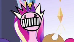 Size: 1316x740 | Tagged: safe, princess cadance, alicorn, pony, boognish, wat, ween