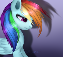 Size: 991x901 | Tagged: safe, artist:sugguk, derpibooru import, rainbow dash, pegasus, pony, gradient background, solo