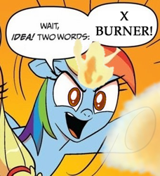 Size: 334x366 | Tagged: safe, rainbow dash, pegasus, pony, exploitable meme, hitman reborn, meme, reborn, two words meme