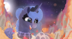 Size: 4451x2428 | Tagged: dead source, safe, artist:applescantfly, princess luna, alicorn, pony, dia de los muertos, solo