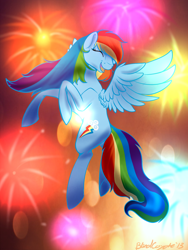 Size: 1200x1600 | Tagged: safe, artist:blindcoyote, rainbow dash, pegasus, pony, 4th of july, american independence day, fireworks, independence day, solo