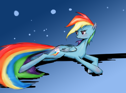 Size: 3636x2696 | Tagged: safe, artist:phantomspy, rainbow dash, pegasus, pony, female, mare, prone, smiling, solo