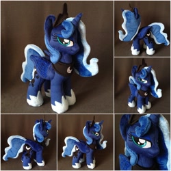 Size: 2000x2000 | Tagged: safe, artist:burgunzik, princess luna, pony, high res, irl, lidded eyes, photo, plushie, smiling, smirk, solo