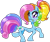 Size: 930x775 | Tagged: safe, artist:colossalstinker, rainbow dash, pegasus, pony, g3.5, blue coat, female, mare, multicolored mane, solo