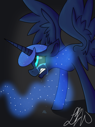 Size: 2400x3200 | Tagged: safe, artist:ponycrown, princess luna, alicorn, pony, crying, high res, solo