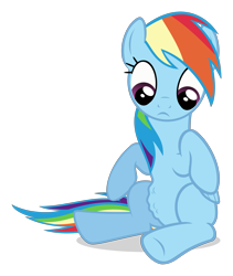 Size: 2532x3000 | Tagged: safe, artist:sollace, derpibooru import, rainbow dash, pegasus, pony, testing testing 1-2-3, cute, dashabetes, hungry, simple background, sitting, solo, stomach growl, transparent background, vector