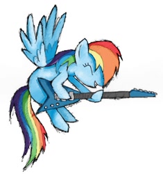 Size: 866x923 | Tagged: safe, artist:tierraverde, rainbow dash, pegasus, pony, electric guitar, eyes closed, guitar, solo