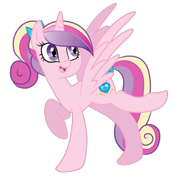 Size: 1280x1271 | Tagged: safe, artist:bunbubs, princess cadance, alicorn, pony, bow, cute, cutedance, female, filly, filly cadance, hair bow, mare, open mouth, ponytail, simple background, solo, tail bow, transparent background, younger