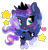 Size: 900x928 | Tagged: safe, artist:stepandy, princess luna, alicorn, pony, blushing, chibi, cute, female, lunabetes, mare, simple background, solo, transparent background