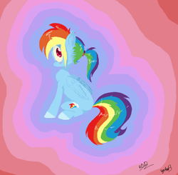 Size: 811x795 | Tagged: safe, artist:xenon, rainbow dash, pegasus, pony, female, gradient background, mare, solo