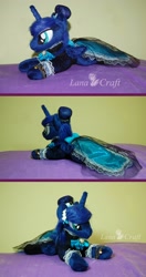 Size: 1920x3638 | Tagged: safe, artist:lanacraft, princess luna, clothes, dress, irl, photo, plushie, tiny