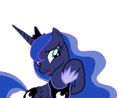 Size: 721x579 | Tagged: safe, edit, edited screencap, editor:childofthenight, screencap, princess luna, alicorn, pony, shadow play, background removed, cute, female, hoof shoes, lunabetes, mare, raised hoof, shy, simple background, transparent background