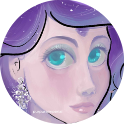 Size: 688x688 | Tagged: safe, alternate version, artist:purpuraimperial, princess luna, human, ear piercing, earring, female, icon, jewelry, looking at you, piercing, simple background, solo, transparent background