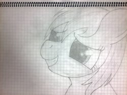 Size: 3264x2448 | Tagged: safe, artist:gentlecolt, derpibooru import, rainbow dash, pegasus, pony, graph paper, monochrome, solo, traditional art