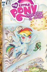 Size: 1054x1600 | Tagged: safe, artist:sararichard, derpibooru import, idw, rainbow dash, tank, pegasus, pony, comic