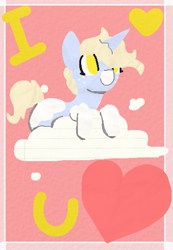 Size: 373x540 | Tagged: safe, artist:nootaz, oc, oc only, oc:nootaz, pony, unicorn, holiday, valentine, valentine's day