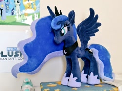 Size: 1024x767 | Tagged: safe, artist:nekokevin, princess luna, pony, cute, female, irl, lunabetes, mare, photo, plushie, spread wings, wings