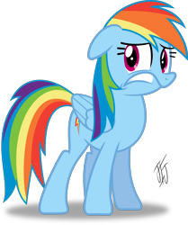 Size: 3000x3595 | Tagged: safe, artist:mlp-scribbles, derpibooru import, rainbow dash, pegasus, pony, scared, shadow, simple background, solo, transparent background, vector