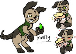 Size: 618x435 | Tagged: safe, artist:nootaz, oc, oc only, oc:muttly, diamond dog, diamond dog oc, non-pony oc, simple background, transparent background