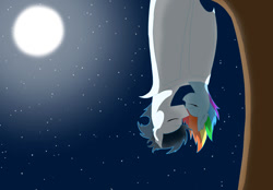 Size: 700x488 | Tagged: safe, artist:colourstrike, derpibooru import, rainbow dash, soarin', bat pony, pony, bat ponified, cuddling, cute, female, hug, male, moon, race swap, rainbowbat, shipping, snuggling, soarindash, straight, winghug