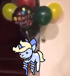 Size: 338x366 | Tagged: safe, artist:nootaz, oc, oc only, oc:nootaz, balloon, meme