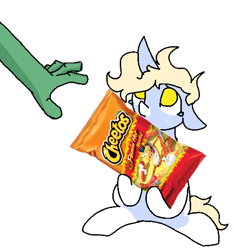 Size: 502x536 | Tagged: safe, artist:nootaz, oc, oc only, oc:nootaz, hand, simple background, spicy cheetos, teary eyes, transparent background